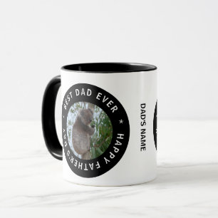 Bester Vater je Siegel der Zulassung Schwarzweiß-F Tasse