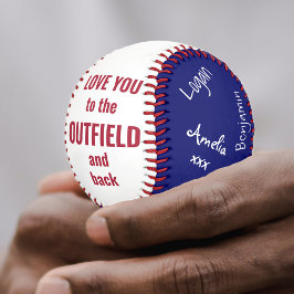 Bester Vater je signiert Foto Blue White Red Baseb Baseball