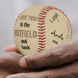 Bester Vater je signiertes Foto Cream Black Gold Baseball