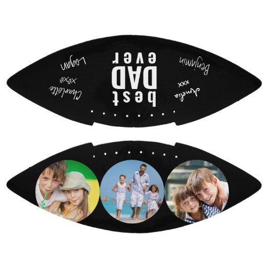 Bester Vater je signiertes Foto Personalisiert Football (Paneele)