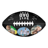 Bester Vater je signiertes Foto Personalisiert Football (Vorderseite)