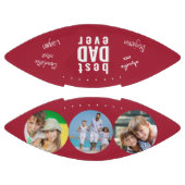 Bester Vater je signiertes Foto Rot Personalisiert Football (Paneele)