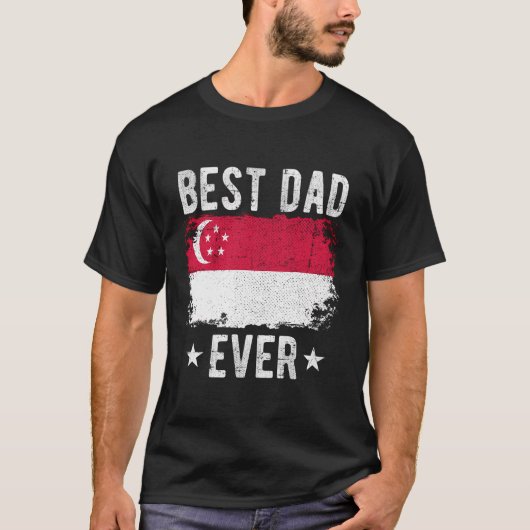 Bester Vater je Singapur Flaggen Bester singapuris T-Shirt (Vorderseite)