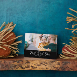 Bester Vater je Single Foto Plaque Fotoplatte