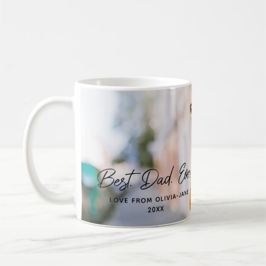 Bester Vater je Single Foto Tasse (Links)