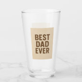 Bester Vater je ☕ | Sinnvolles Geschenk für Väter  Glas (Rückseite)
