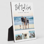 Bester Vater je Skript 4x FotoCollage Fotoplatte (Seite)