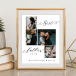 Bester Vater je Skript | Beibehaltung des Vatertag Poster<br><div class="desc">Schick deinem Vater ein schönes personalisiertes Tagesgeschenk, das er schätzen wird. Spezielle personalisierte Familienkollage, um Ihre speziellen Fotos und Erinnerungen der Familie zu zeigen. Unser Design zeichnet sich durch ein einfaches 4-Foto-Collage Grid Design mit "Best Vater Ever" aus, das in einem schönen, handgeschriebenen schwarzen Skriptstil und Serif-Text-Pairing entworfen wurde. Anpassen...</div>