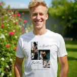 Bester Vater je Skript | Familiäres Foto<br><div class="desc">Schick deinem Vater ein schönes personalisiertes Tagesgeschenk, das er schätzen wird. Spezielle personalisierte Familienkollage, um Ihre speziellen Fotos und Erinnerungen der Familie zu zeigen. Unser Design zeichnet sich durch ein einfaches 4-Foto-Collage Grid Design mit "Best Vater Ever" aus, das in einem schönen, handgeschriebenen schwarzen Skriptstil und Serif-Text-Pairing entworfen wurde. Anpassen...</div>