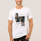 Bester Vater je Skript | Familiäres Foto Tri-Blend Shirt (Vorderseite)