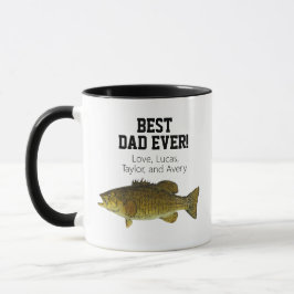 Bester Vater je Smallmouth Bass Fishing Vatertag Tasse