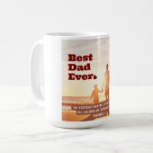 Bester Vater je Sprichwörter 20:7 Christliche Bibe Kaffeetasse (Vorderseite Links)