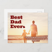 Bester Vater je Sprichwörter 20:7 Christliche Bibe Postkarte (Vorne/Hinten)