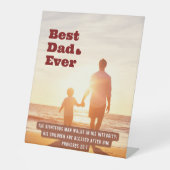 Bester Vater je Sprichwörter 20:7 Christliche Bibe Sockelschild (Vorderseite)