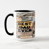 Bester Vater je Stein Steine gestört Tasse (Links)