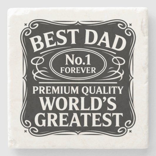 Bester Vater je Steinuntersetzer (Vorderseite)