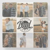 "Bester Vater je" Stone Untersetzer (Vorderseite)