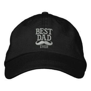 Bester Vater je Super Vater Mustache Stickerei Bestickte Baseballkappe