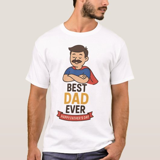 Bester Vater je Superhero T - Shirt Vatertag Gesch (Vorderseite)