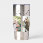 Bester Vater je Tag 4 FotoCollage Thermobecher (Vorderseite)