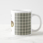 Bester Vater je , Tartan Muster , Vatertag Jumbo-Tasse (Rechts)