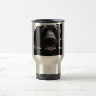 Bester Vater je Tasse mit Black Hund Foto
