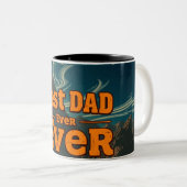 Bester Vater je Tasse - Retro Bergwelt Geschenk (VorderseiteRechts)