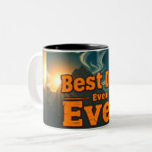 Bester Vater je Tasse - Retro Bergwelt Geschenk (Vorderseite Links)