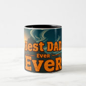 Bester Vater je Tasse - Retro Bergwelt Geschenk (Mittel)