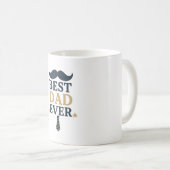 Bester Vater je Tasse | Rustikaler Navy & Gold Cof (VorderseiteRechts)