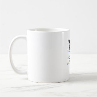 Bester Vater je Tasse | Rustikaler Navy & Gold Cof