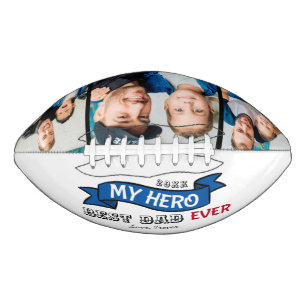 Bester Vater je Topografie Blue Banner FotoCollage Football