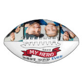 Bester Vater je Topografie Rote Banner FotoCollage Football (Vorderseite)