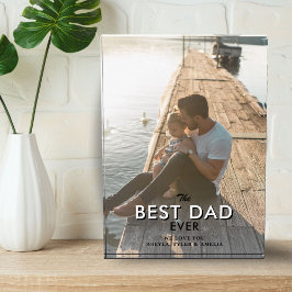 Bester Vater je Trendtypografie Fotoblock