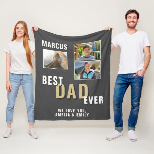 Bester Vater je Trendy Vatertag 3 Fotos Fleecedecke