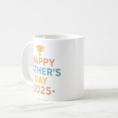 Bester Vater je Trophäe Tasse Happy Vatertag 2025 (Vorderseite Links)
