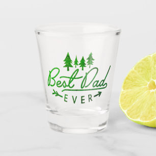 Bester Vater je Typografie Grüne Bäume Vatertag Schnapsglas