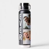 Bester Vater je Typografie Individuelle Name 4 Fot Trinkflasche (Rückseite)