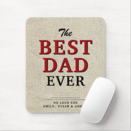 Bester Vater je Typografie Rustikaler Vatertag Mousepad