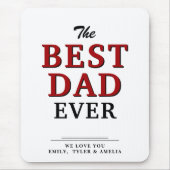 Bester Vater je Typografie Vatertag Mauspad (Vorne)