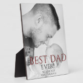 Bester Vater je Typografie Volles Foto Fotoplatte (Seite)