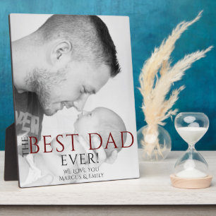 Bester Vater je Typografie Volles Foto Fotoplatte