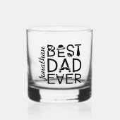 Bester Vater je Typografie Whiskyglas (Vorderseite)