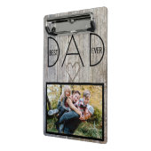 Bester Vater je, unser Foto zum Super-Vater-Vater Mini Klemmbrett (Gewinkelt2)