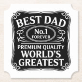 Bester Vater je Untersetzer (Vorderseite)