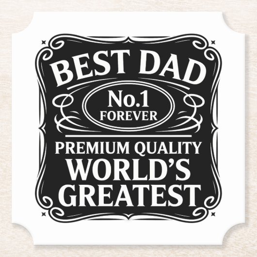 Bester Vater je Untersetzer (Vorderseite)
