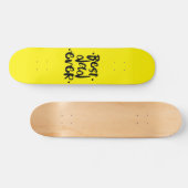 Bester Vater je Urban Street Black Typografy Yello Skateboard (Horizontal)