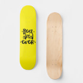 Bester Vater je Urban Street Black Typografy Yello Skateboard (Vorderseite)
