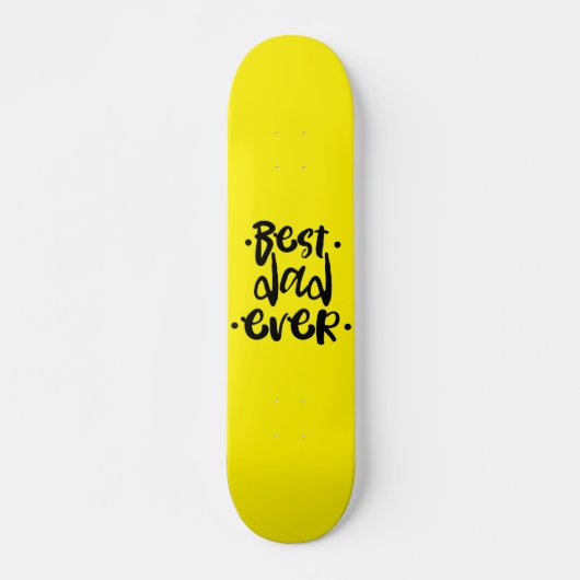 Bester Vater je Urban Street Black Typografy Yello Skateboard (Vorne)