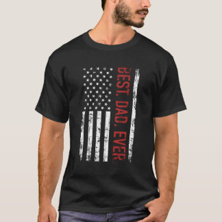 Bester Vater je US-amerikanische Flagge für Vatert T-Shirt